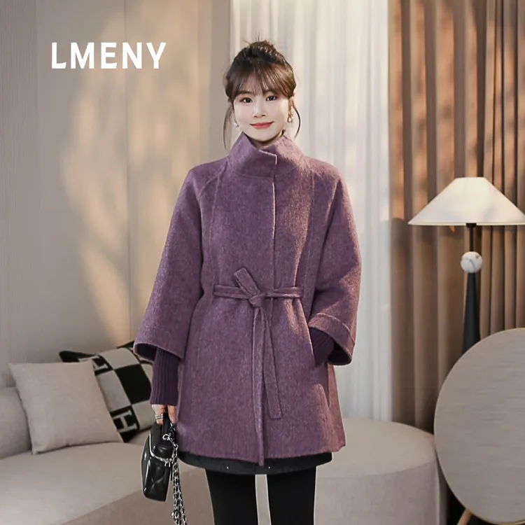 LMENY“年货大衣”羊毛大衣女2025秋冬新款中长款双面呢外套25DW033