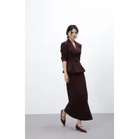 DENGDAHA「温柔征服」飒爽风 显瘦高腰时尚直筒半身裙SHBZW651943
