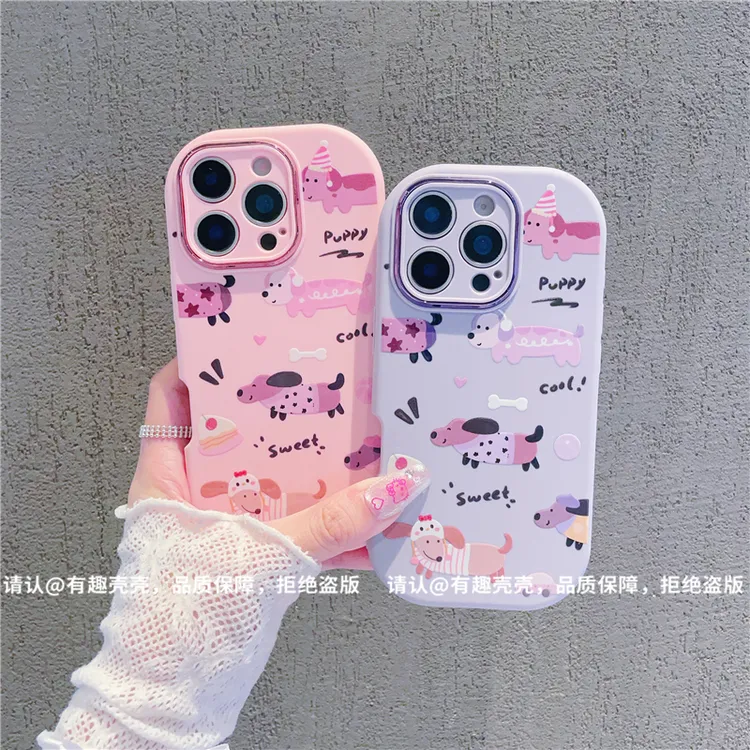 金属小胖妹适用苹果17/iPhone/华为荣耀/VIVO/OPPO/小米手机壳潮