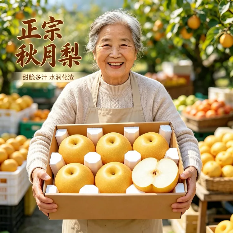 【优选5斤】山东正宗秋月梨当季新鲜脆甜皮薄应季水果非砀山青梨商品图