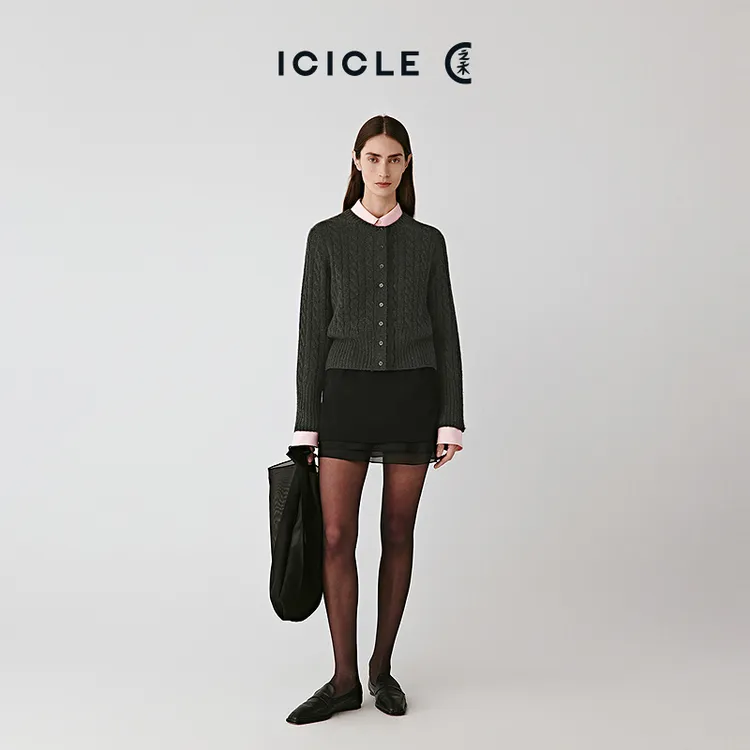 【9.12上新】ICICLE之禾25早秋新品全羊毛华达呢短款半身裙0786