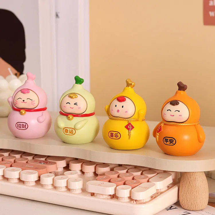 葫芦福禄卡通小摆件工位吉祥公仔转运居家情绪解压桌面装饰品礼物