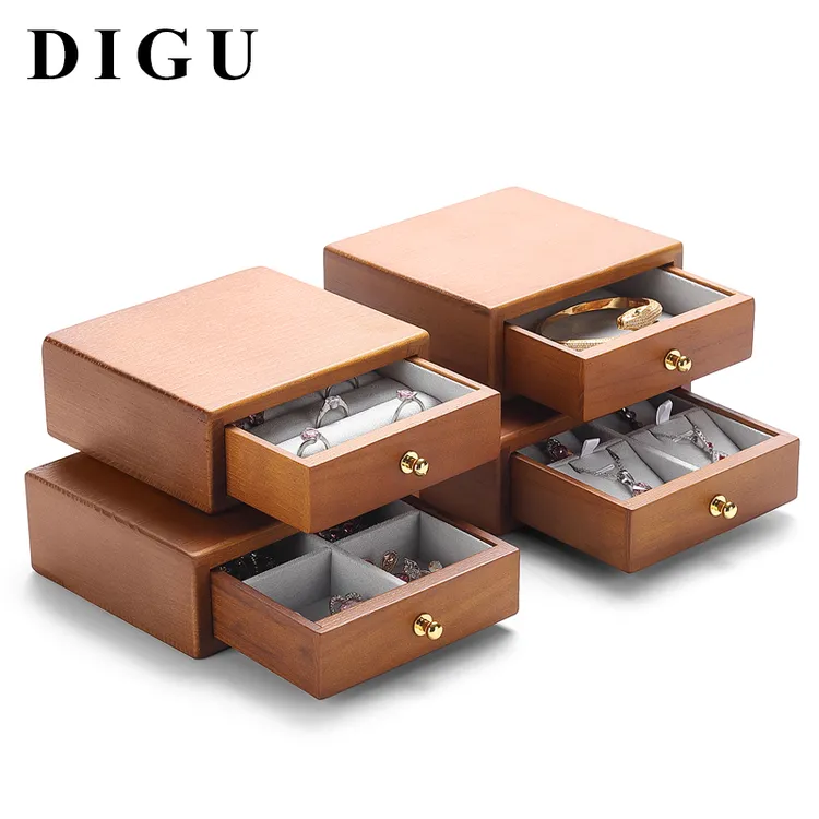 首饰展示架 狄古古风珠宝首饰创意实木戒指项链耳环手镯吊坠收纳