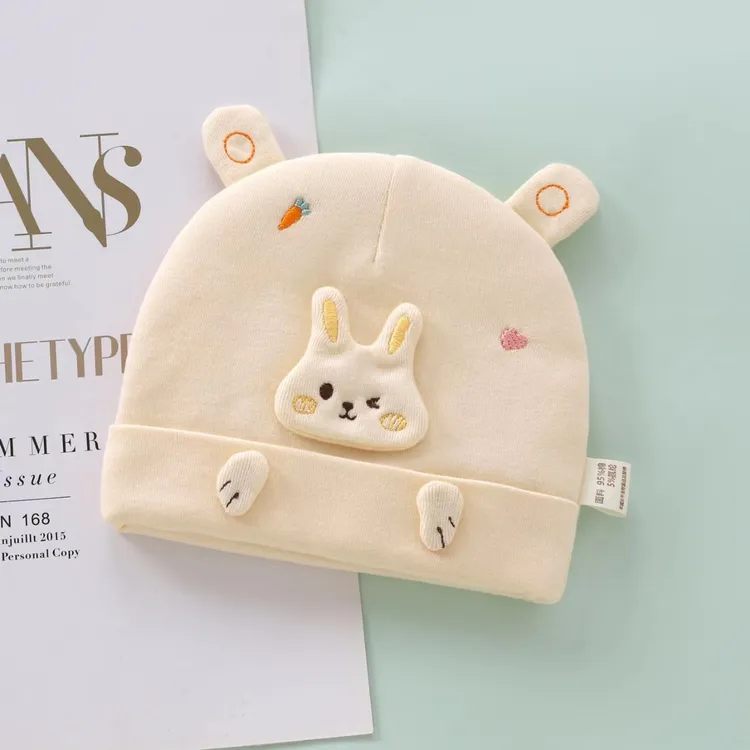 2025婴儿帽子秋冬款（0-3个月）卡通可爱新生儿宝宝初生胎帽护卤门