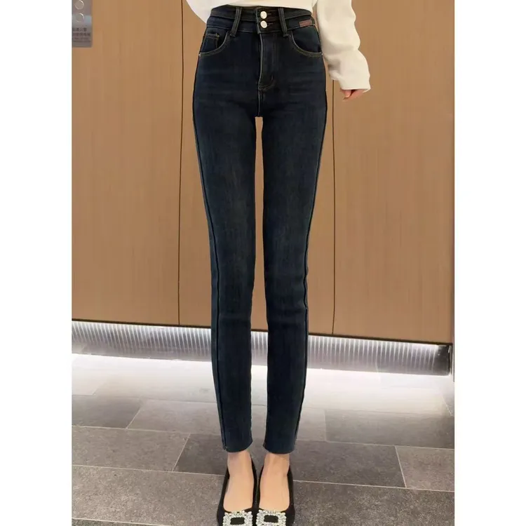 【腿精小脚裤高腰】小允姐姐2025新款时尚高级牛仔裤