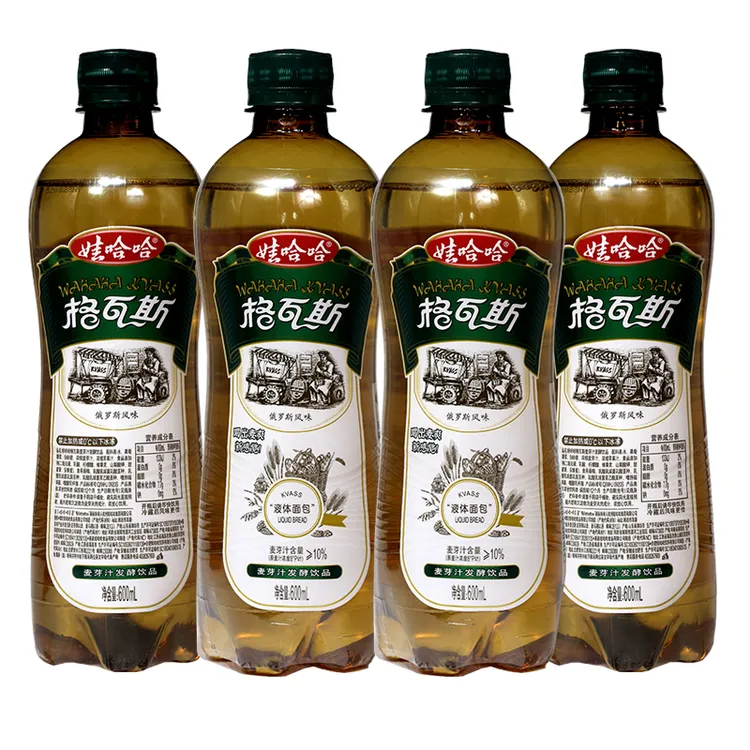 Wahaha/娃哈哈格瓦斯600ml碳酸饮料俄罗斯风味液体面包麦芽汁发酵