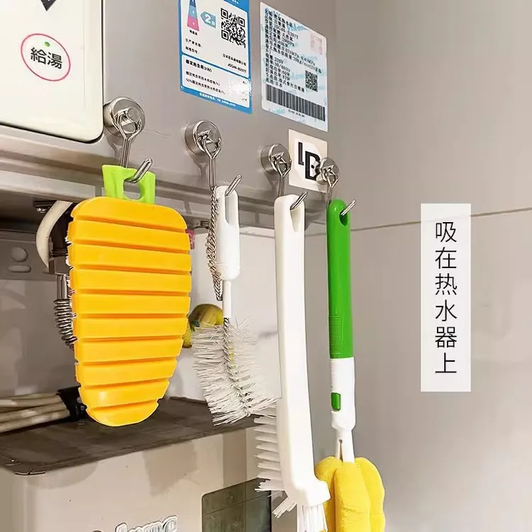 强力磁铁挂钩免打孔可旋转粘钩墙壁浴室厨房门后无痕磁吸承重钩