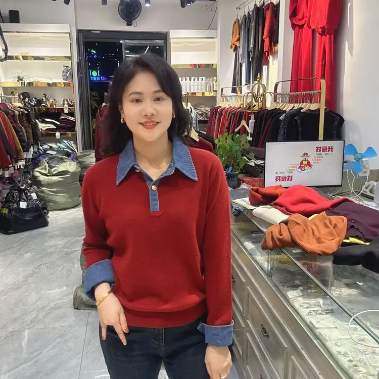 8-5025翻领针织线衣59长