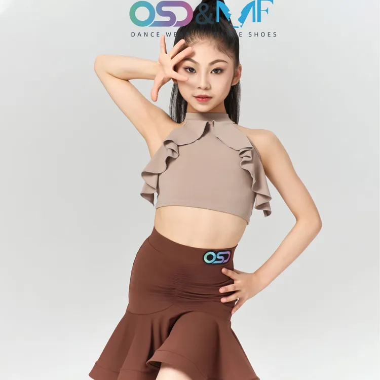 OSD舞服-林意涵同款拉丁舞练习服意大利进口运动面料舞蹈练功服