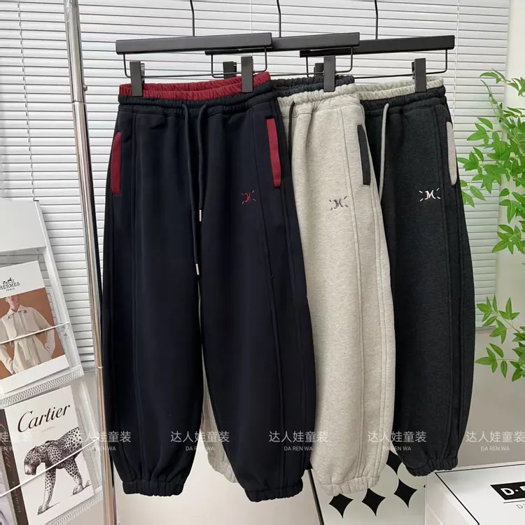 【650克加绒加厚】冬季儿童羊羔绒卫裤裤子时尚百搭休闲裤潮流棉裤