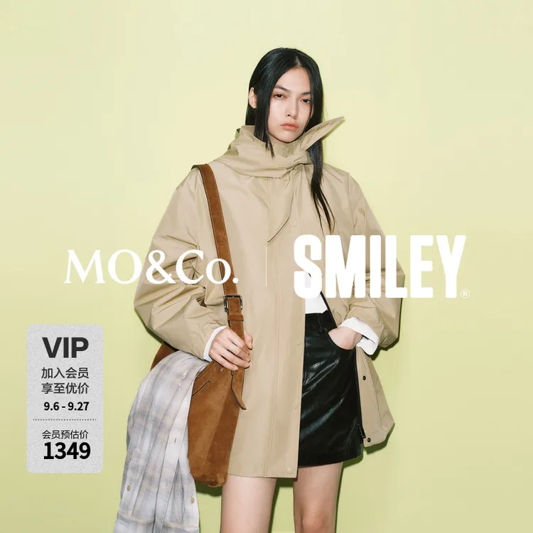 【SMILEY联名】MOCO外套冬防风防水可拆内胆MBE4COT060