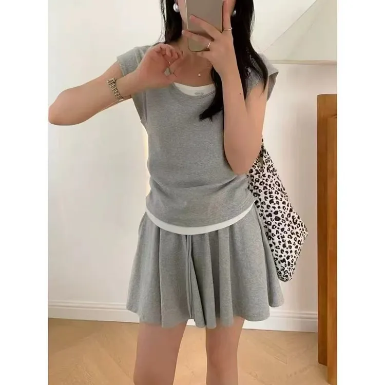 【小小101专属】“可爱专辑”假两件上衣两件套4788HH015