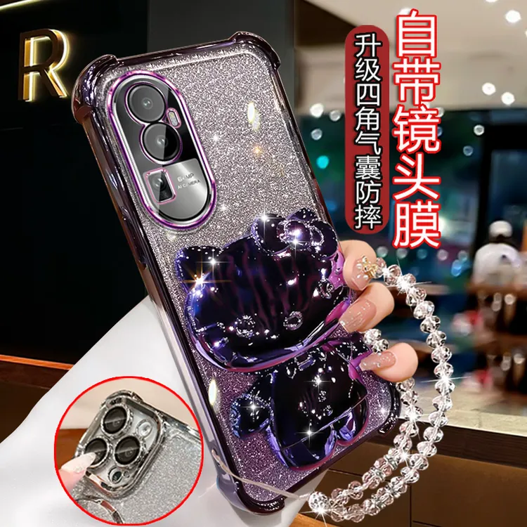 适用OPPOReno10手机壳女潮新款5G四角防摔PHW110全包镜头软壳可爱