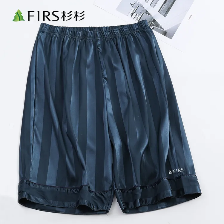 FIRS/杉杉男士睡裤夏季冰丝绸短裤宽松大码五分裤居家薄款家居裤