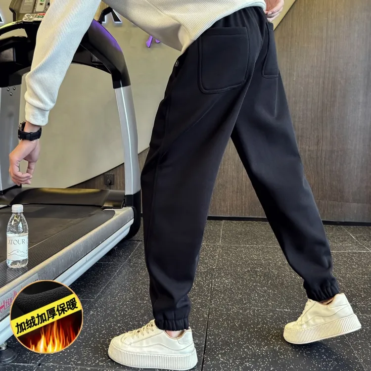 卫裤男士秋冬款2025新款爆款直筒宽松运动束脚九分男装休闲长裤子