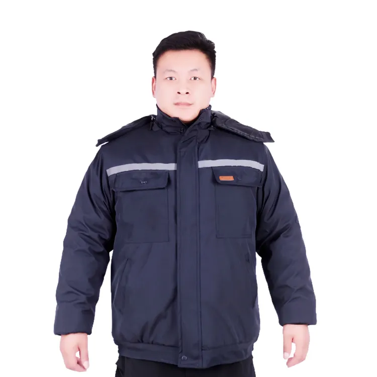 防水工厂车间长袖保暖工装制服棉大衣加厚冬季工作男士棉服冬装