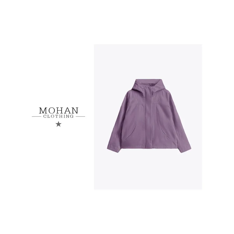 CLOTHING/墨含高奢时尚潮流户外休闲防水加绒夹克连帽冲锋衣WJJ09