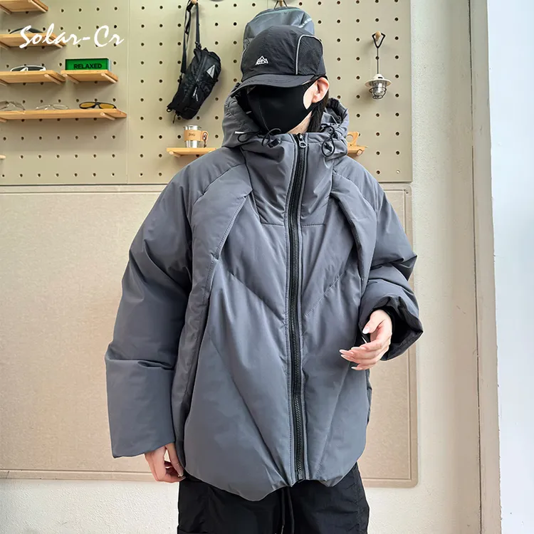 solarcr冬季山系户外男款棉服潮流连帽百搭保暖上衣休闲宽松外套
