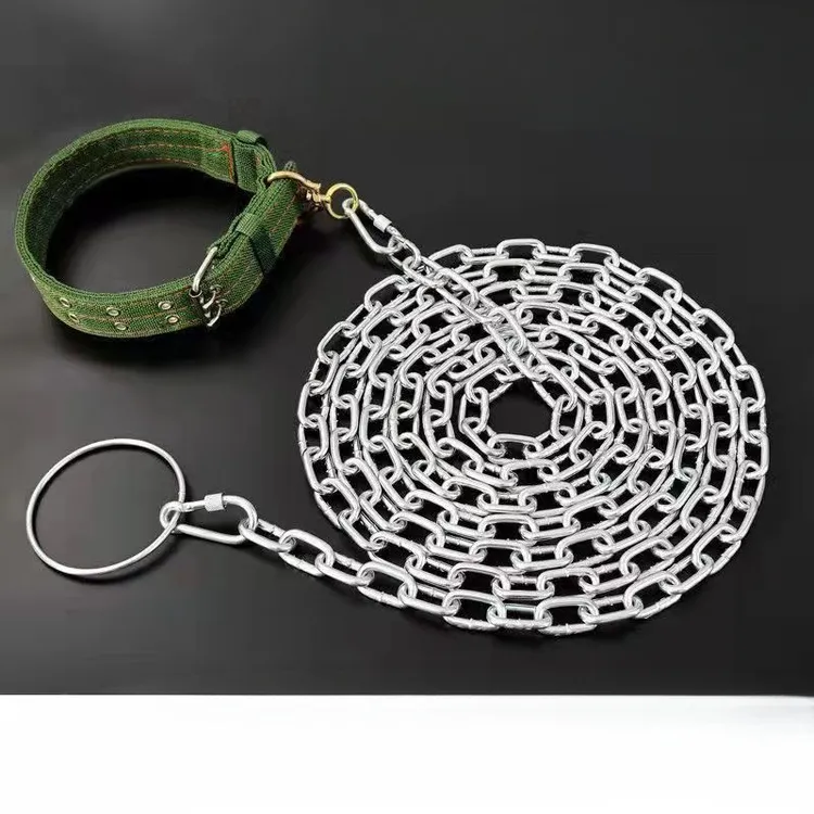 狗链子防咬铁链大型犬狗狗牵引绳拴狗绳土狗链子农村看家狗脖套
