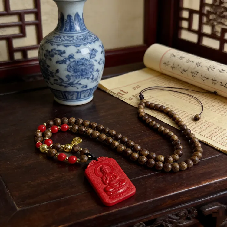 铜合金石英石吊坠 普陀山本命佛吊坠男女十二生肖本命年护身项链