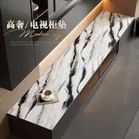 现代轻奢大理石pvc电视柜台面保护垫防水防尘长条桌布鞋柜台面垫