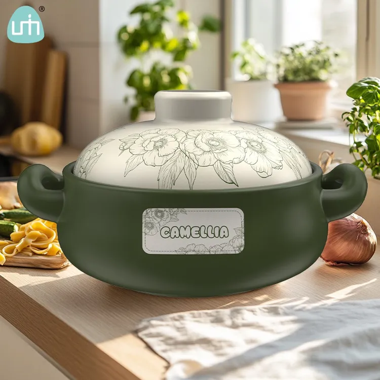 柚米一粒干烧煲陶瓷砂锅耐高温煲仔饭炖菜烹饪焖煮汤锅炖锅大容量