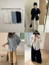 鑫燃KIKI 100亚麻简约韩版衬衣 25192 PF