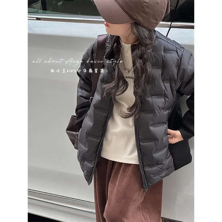 K25212孙小美女童羽绒服儿童轻薄外套防寒校服神器
