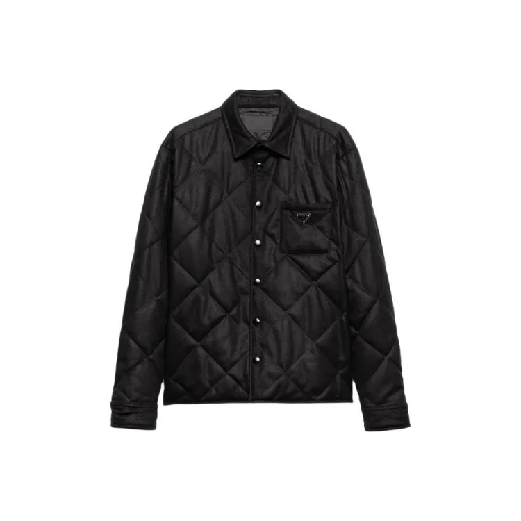 未使用 Prada/普拉达 男子男士男款时尚休闲黑色保暖秋冬棉服