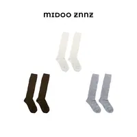 MIDOO ZNNZ 菱形格时尚中厚百搭纯色中长款小腿袜斜挎包