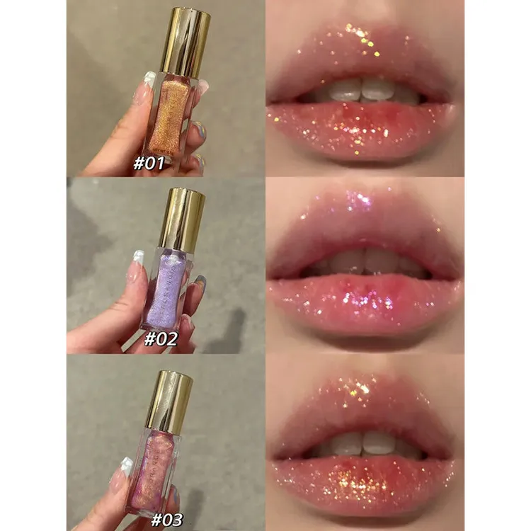 爆闪预警!星辉棱彩莹亮唇蜜细腻清透水润珠光细闪水光镜面玻璃唇