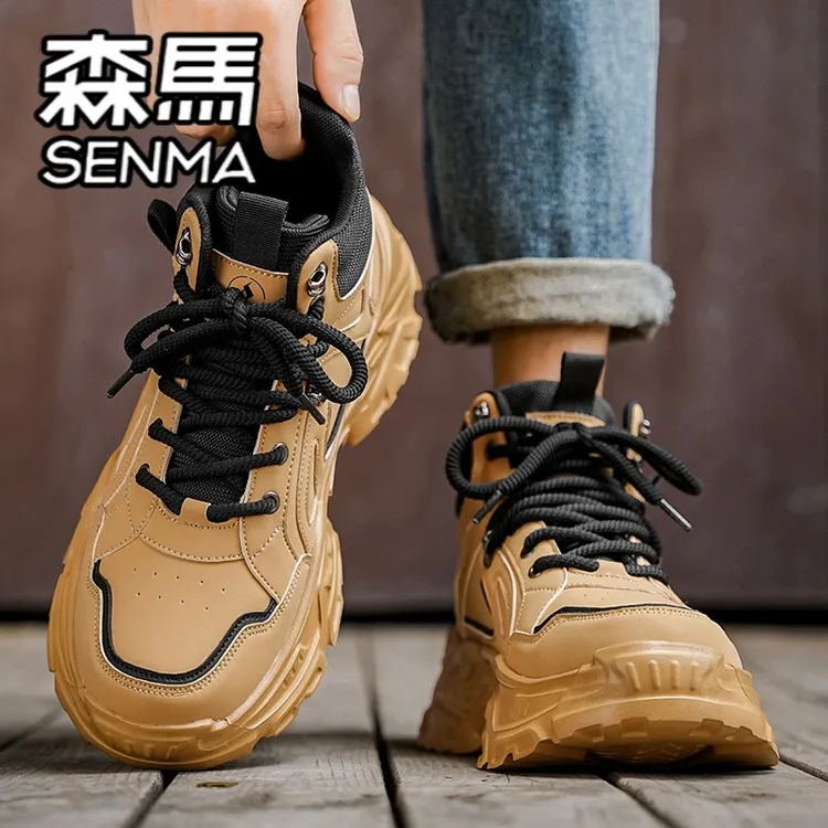 森马明星同款网红马丁靴秋冬季男士户外运动增高痞帅干净感男鞋子