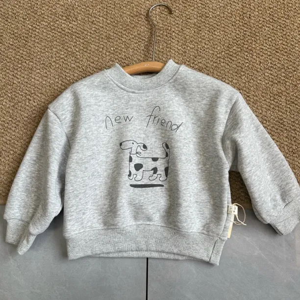 【福利卫衣】加绒一体绒款深秋小童圆领卫衣小童宝宝童装保暖秋冬