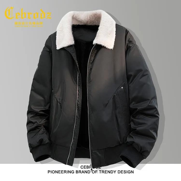 法国Cebrodz羽绒服男2025新款冬季毛领双领保暖加厚男士休闲外套