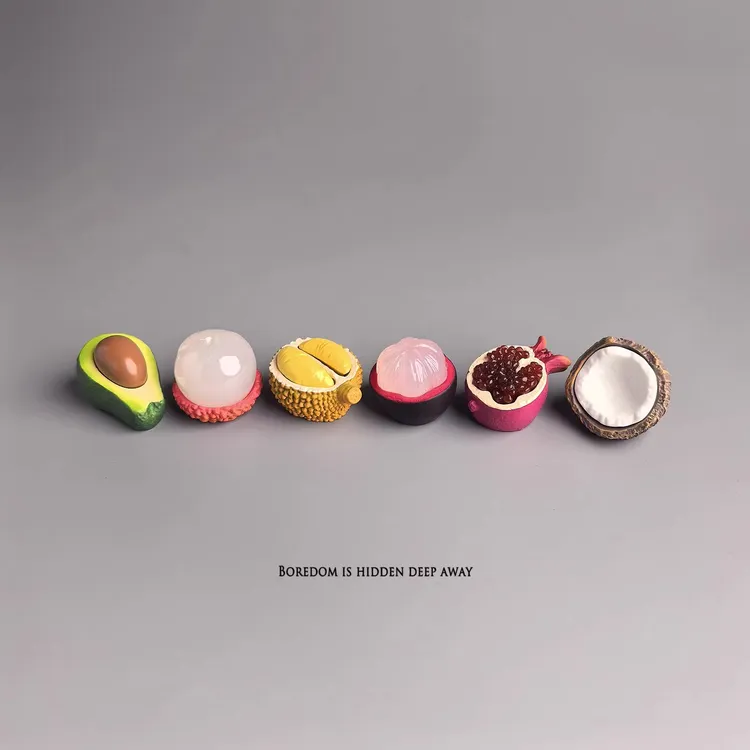 夏日水果治愈系小摆件创意电脑桌面屏幕装饰品网红微景观车载摆件