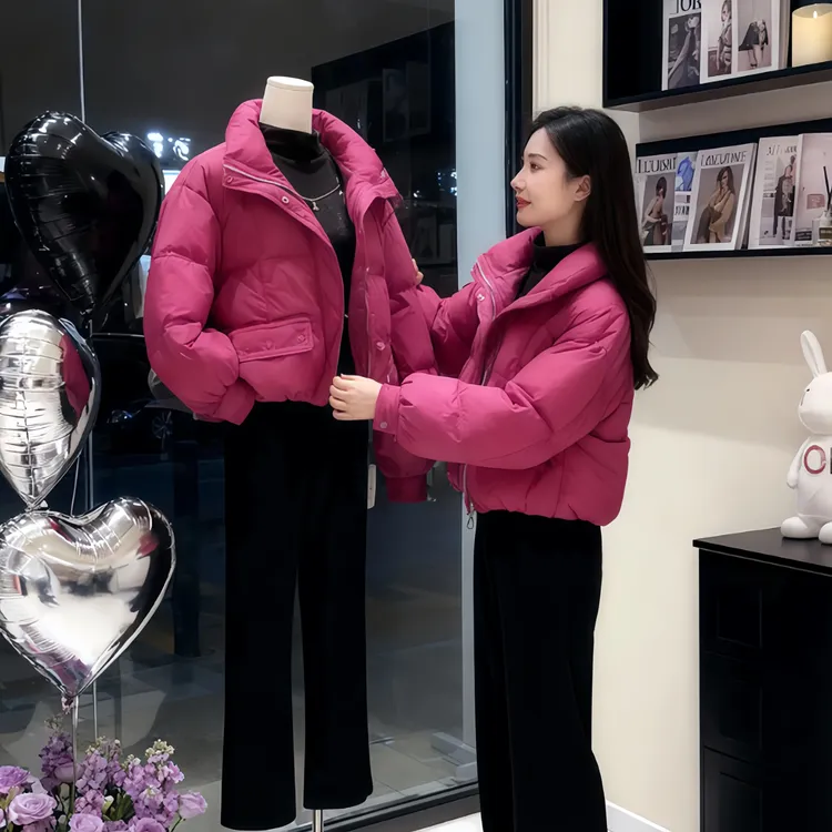 SHALLDOER 【北极甜心】立领气质棉服女2025冬季日常出街保暖厚外套