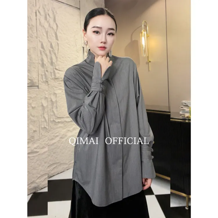 女士衬衫叠穿内搭新中式时尚复古轻国风衬衣新中式上衣独特超好看