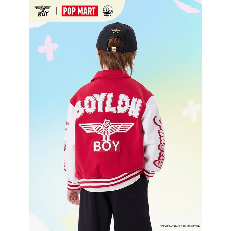 BOY JUNIOR童装【泡泡玛特联名】25春潮牌酷帅翻领外套男女童中大童