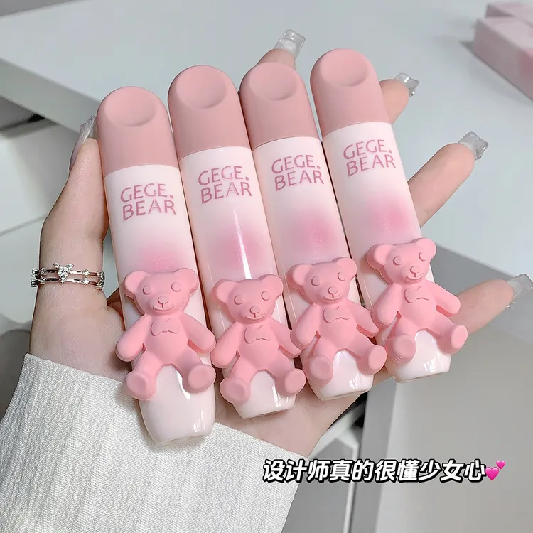 Gege bear戈戈小熊嫩彩唇釉丝绒柔雾哑光显色显白不沾杯学生平价