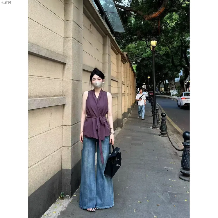 法式气质衬衫女夏季新款修身显瘦纯色设计感上衣