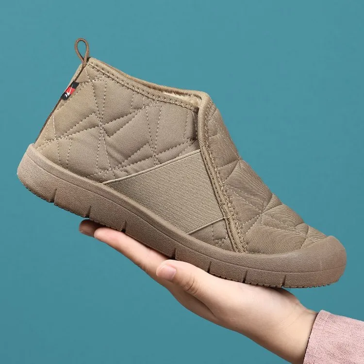 加绒时尚休闲新款棉鞋软底雪地靴轻便高帮防滑加厚冬季妈妈鞋保暖