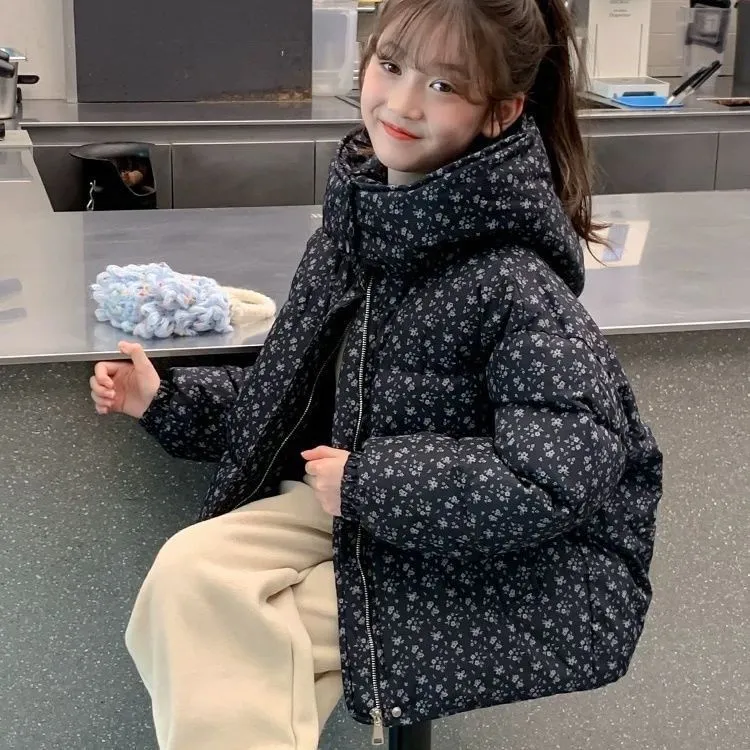 女童棉服外套冬装2025新款洋气时髦儿童女孩棉衣大童棉袄冬季