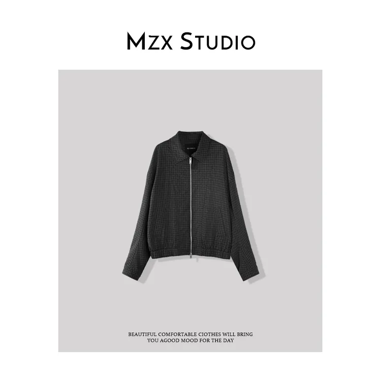MZX 春季大版型复古格子外套WT6950-W