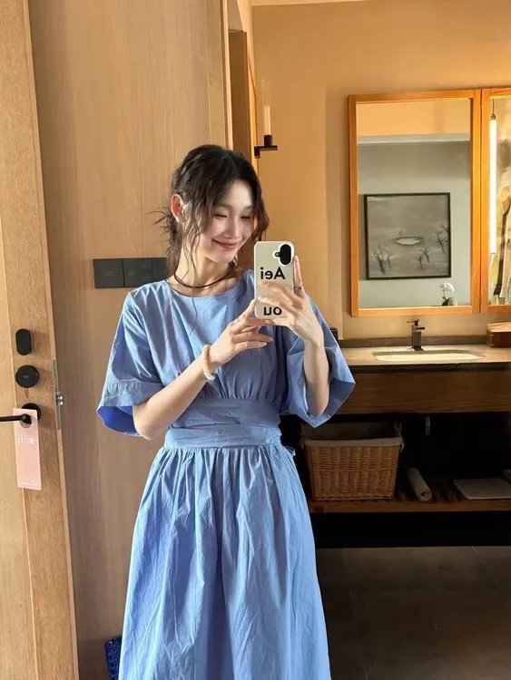 全品类链接(no退no换)气质简约上衣净色垂感