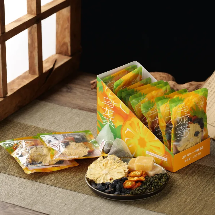 水中一枝花新鲜菠萝柠檬雪梨木瓜红火龙果乌龙茶冷萃冷泡