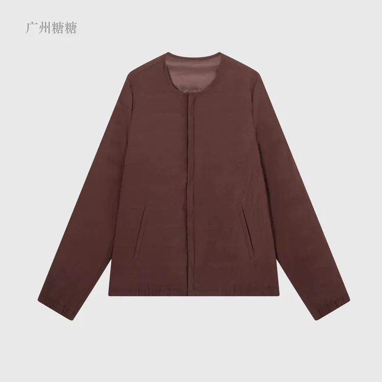 秋季新款进口高科技环保面料简约单排扣横条绗缝棉服外套【7281】TT