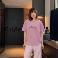 【UCSTYLE】A8980个性敞篷汽车印花宽松五分袖T恤主播穿S码