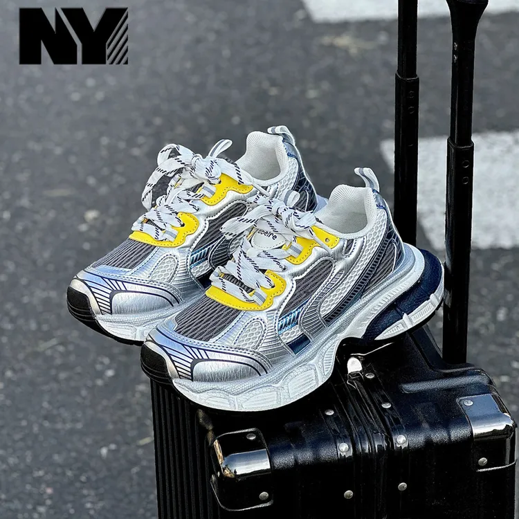 NY老爹鞋女款2025新款秋季潮流复古小个子增高透气厚底炸街休闲鞋