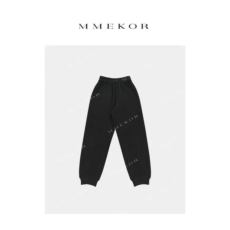 MMEKOR“黑标卫裤”2025新款秋款暗黑内啡肽薄绒休闲裤 50031