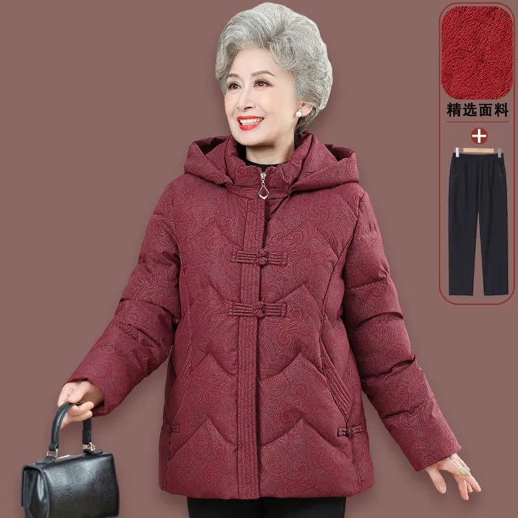 中老年秋冬装妈妈棉服加厚外套奶奶装老太太百搭女装加厚棉袄上衣